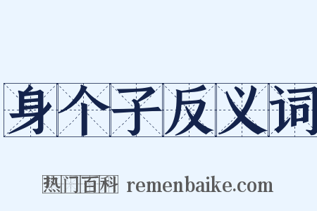 身个子反义词是什么意思的图片